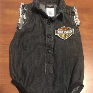 Harley Davidson Baby Onesie